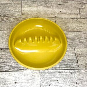 Vintage GES-LINE Yellow Mustard Hard‎ Plastic Cigarette Ashtray
